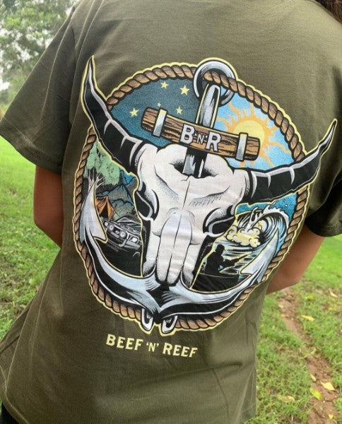 Ladies T2A Tee - Army Green