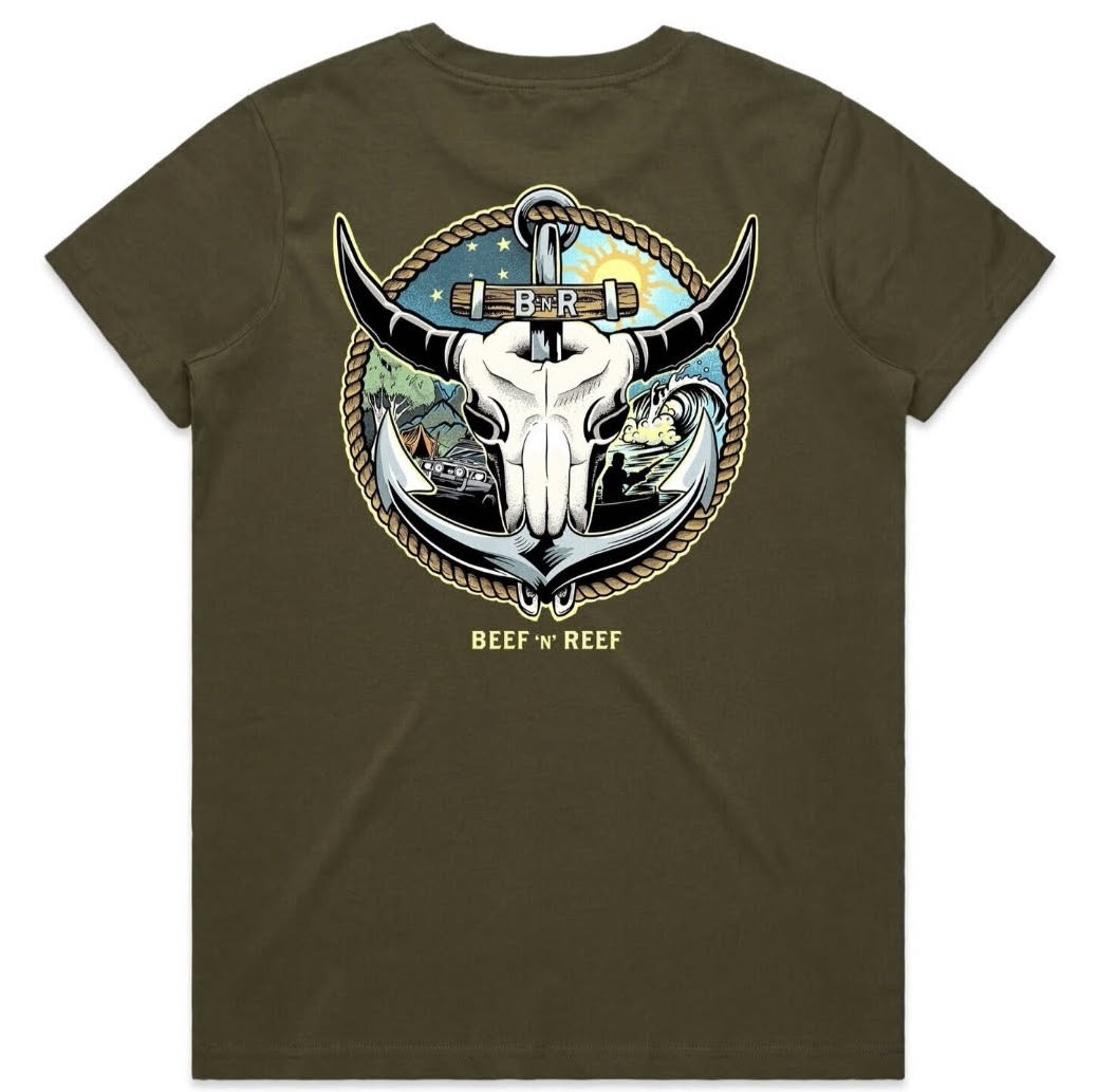 Ladies T2A Tee - Army Green